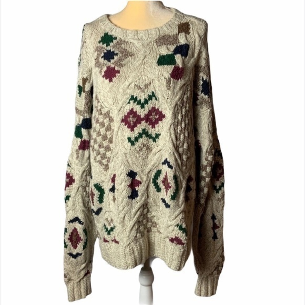 Vintage Boston Traders Oversized Grandpa Sweater Sz XL
